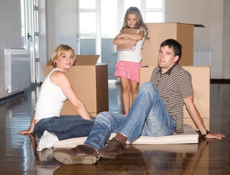 Satisfied customers with their new home